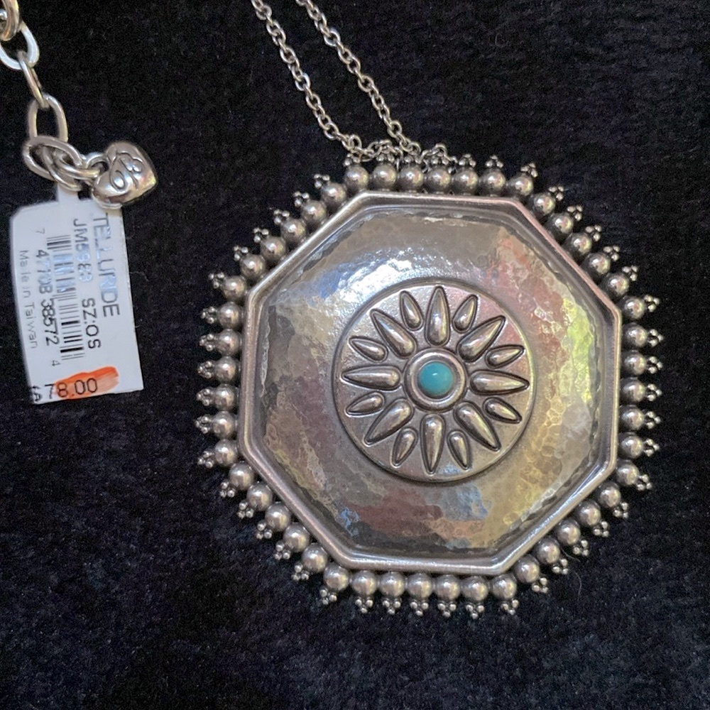 Brighton’s Telluride turquoise & silver Necklace - South Western cowgirl vibes - Picture 3 of 5